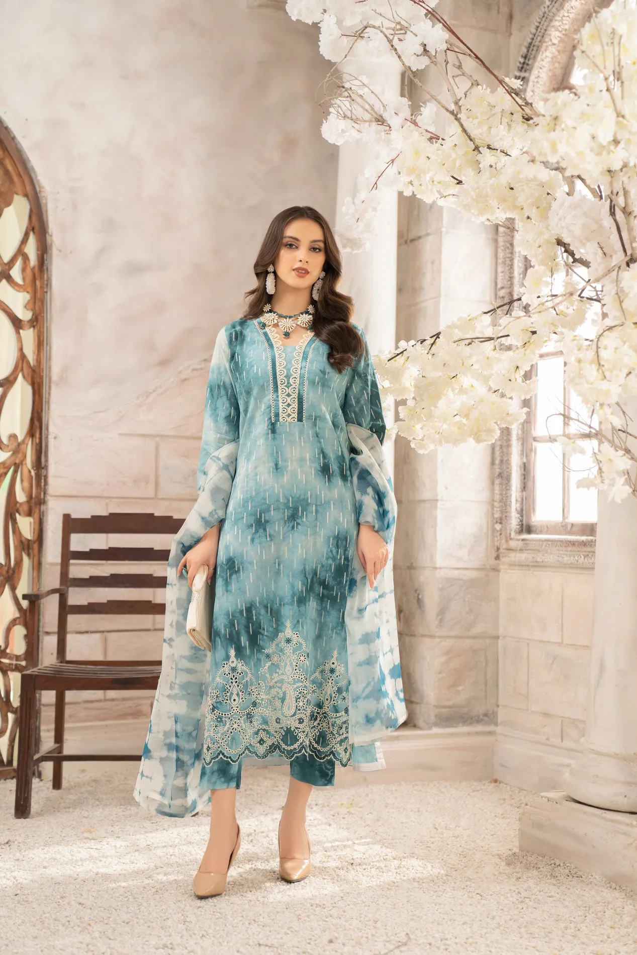 3PC LAWN DRESS BY AABPARA 10