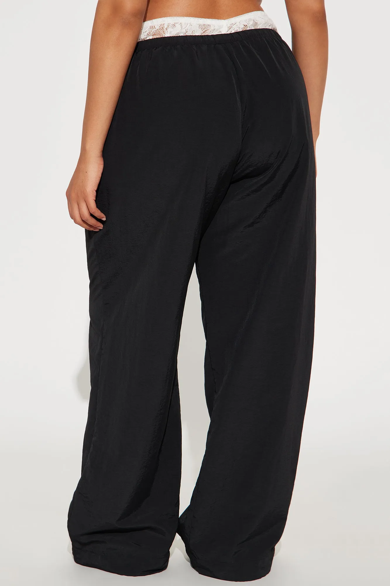 Averil Double Waistband Windbreaker Jogger - Black