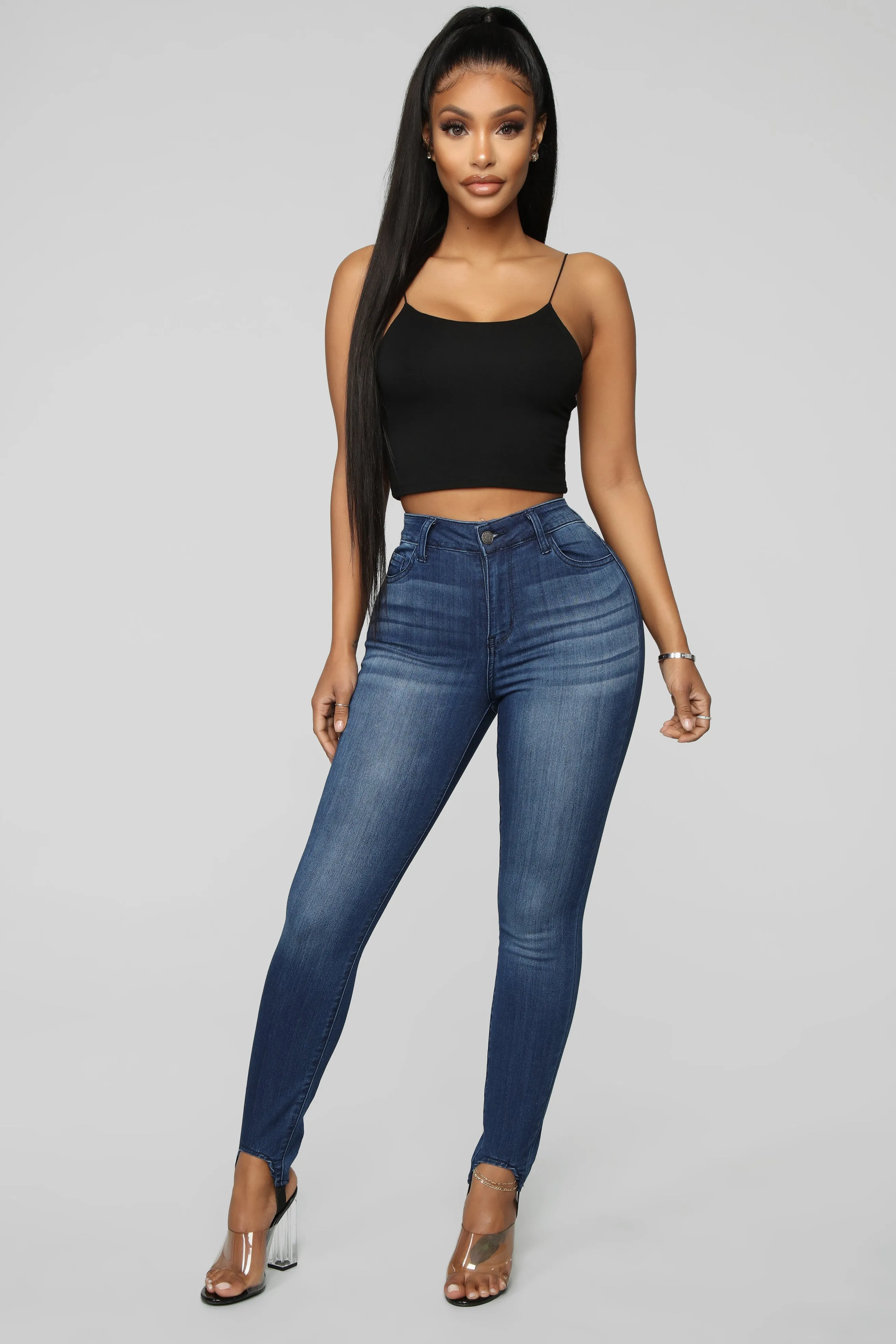Back In The Saddle Stirrup Jeans - Dark Denim