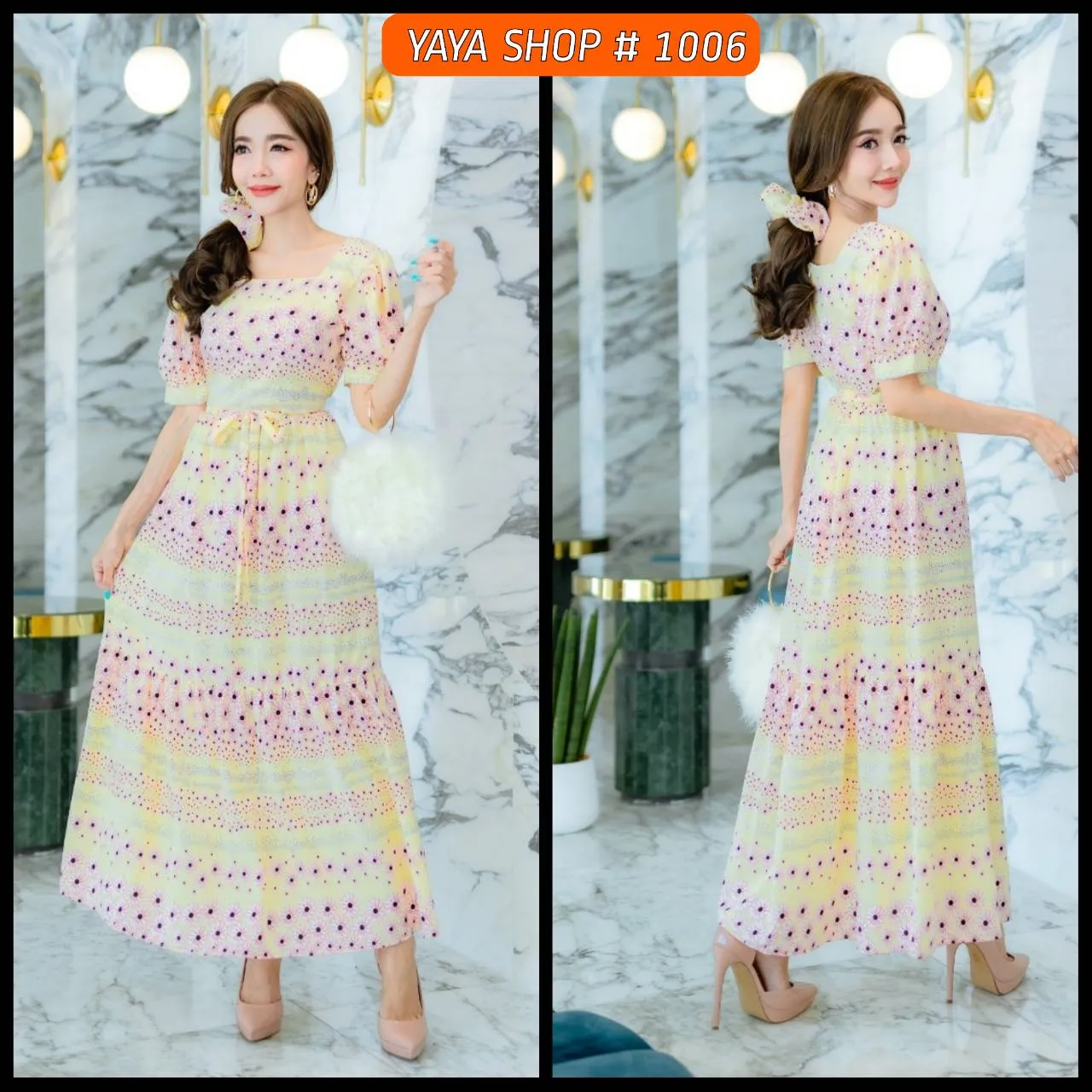 Boho dress floral patterned print