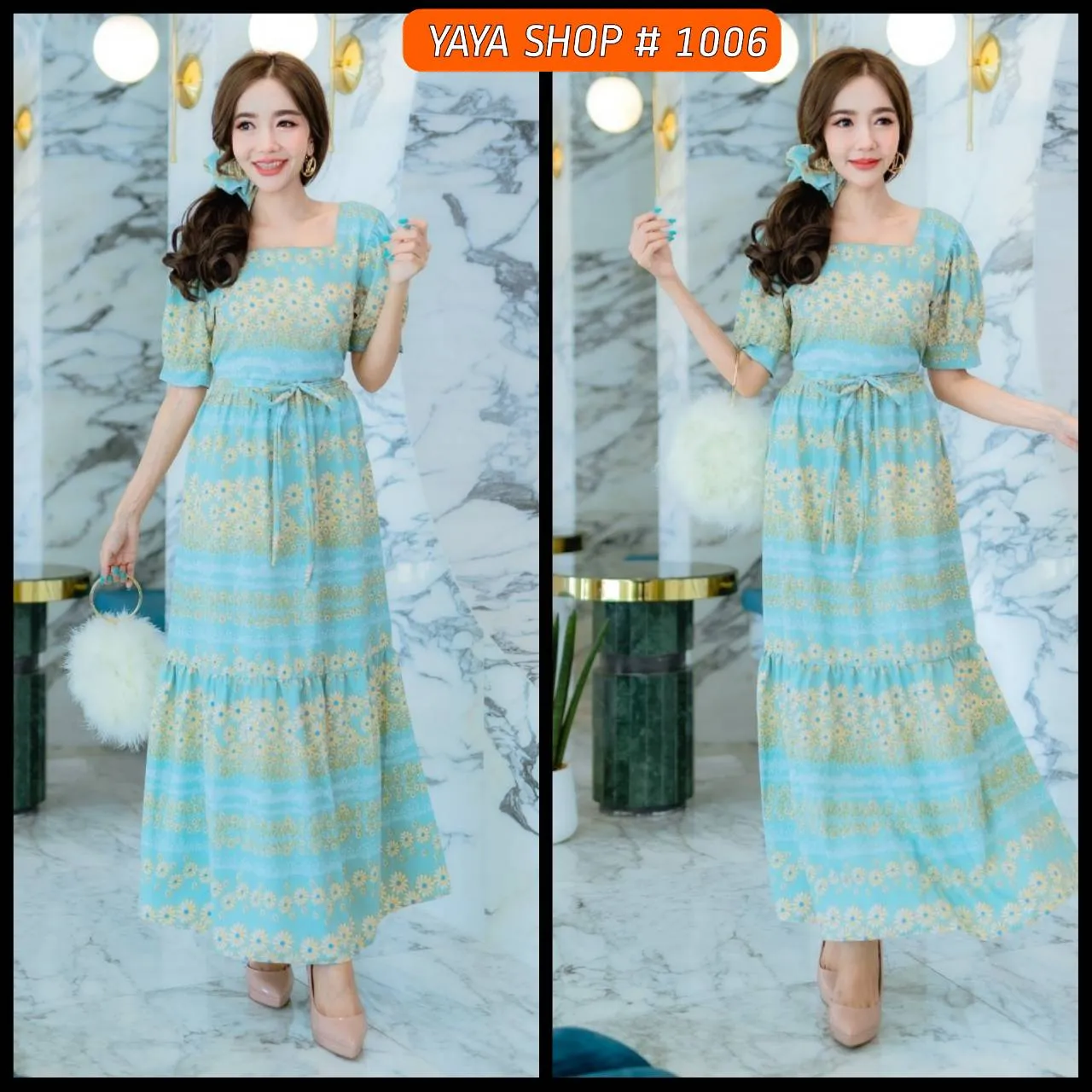 Boho dress floral patterned print