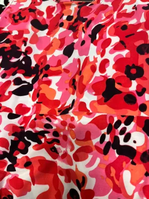 Bright Pink & Black Patterned DKR Slleveless dress