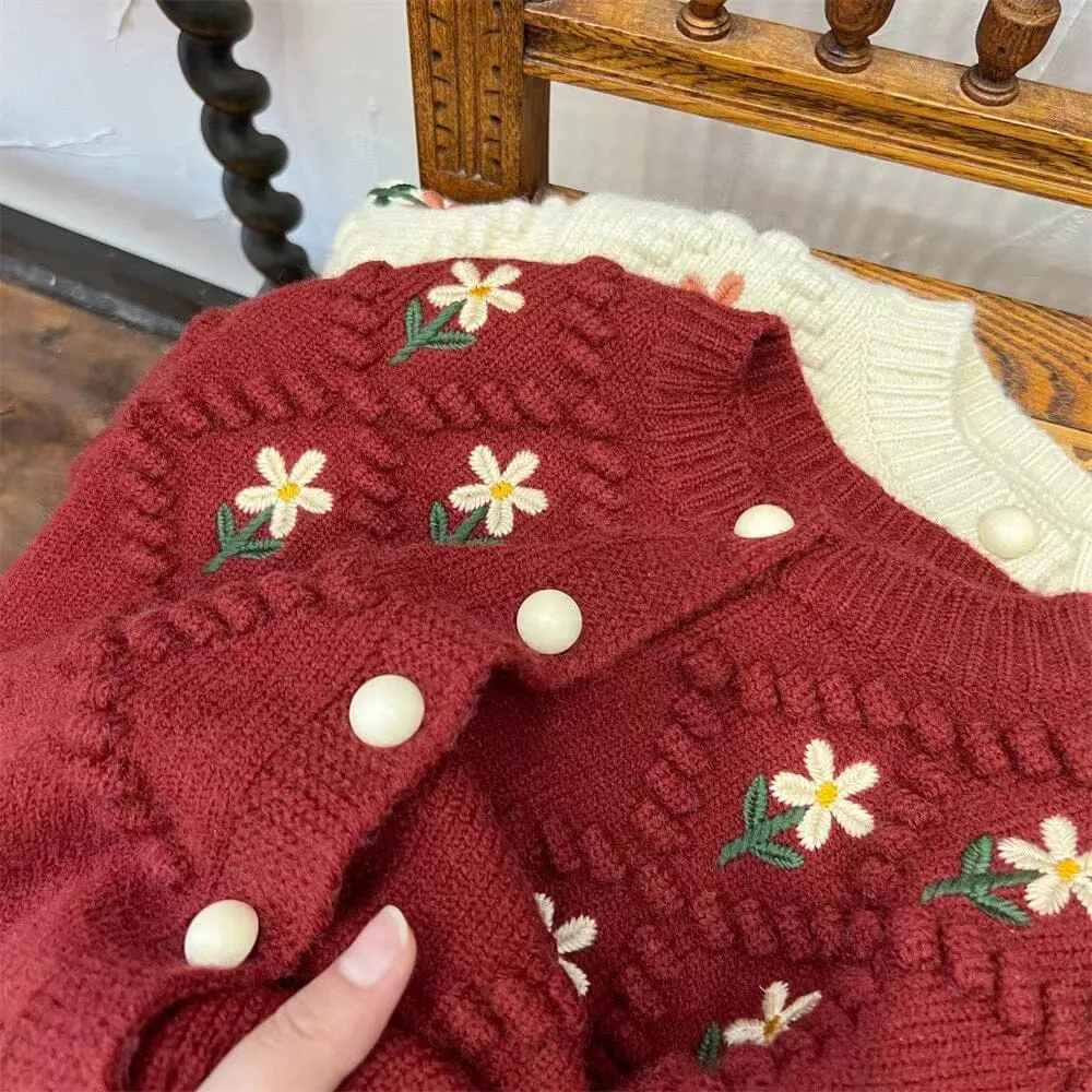 Ella Flower Knitted Cardigan