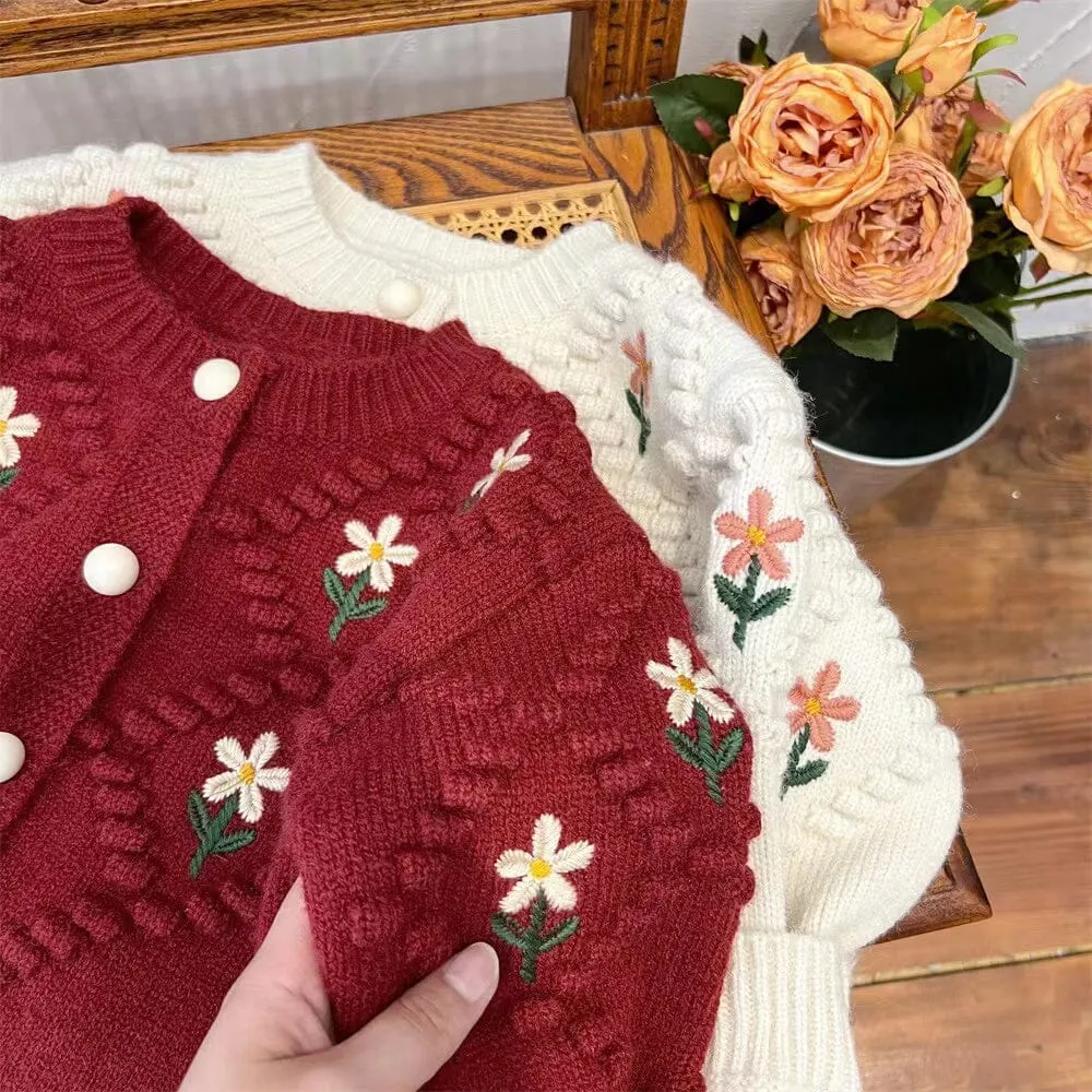Ella Flower Knitted Cardigan