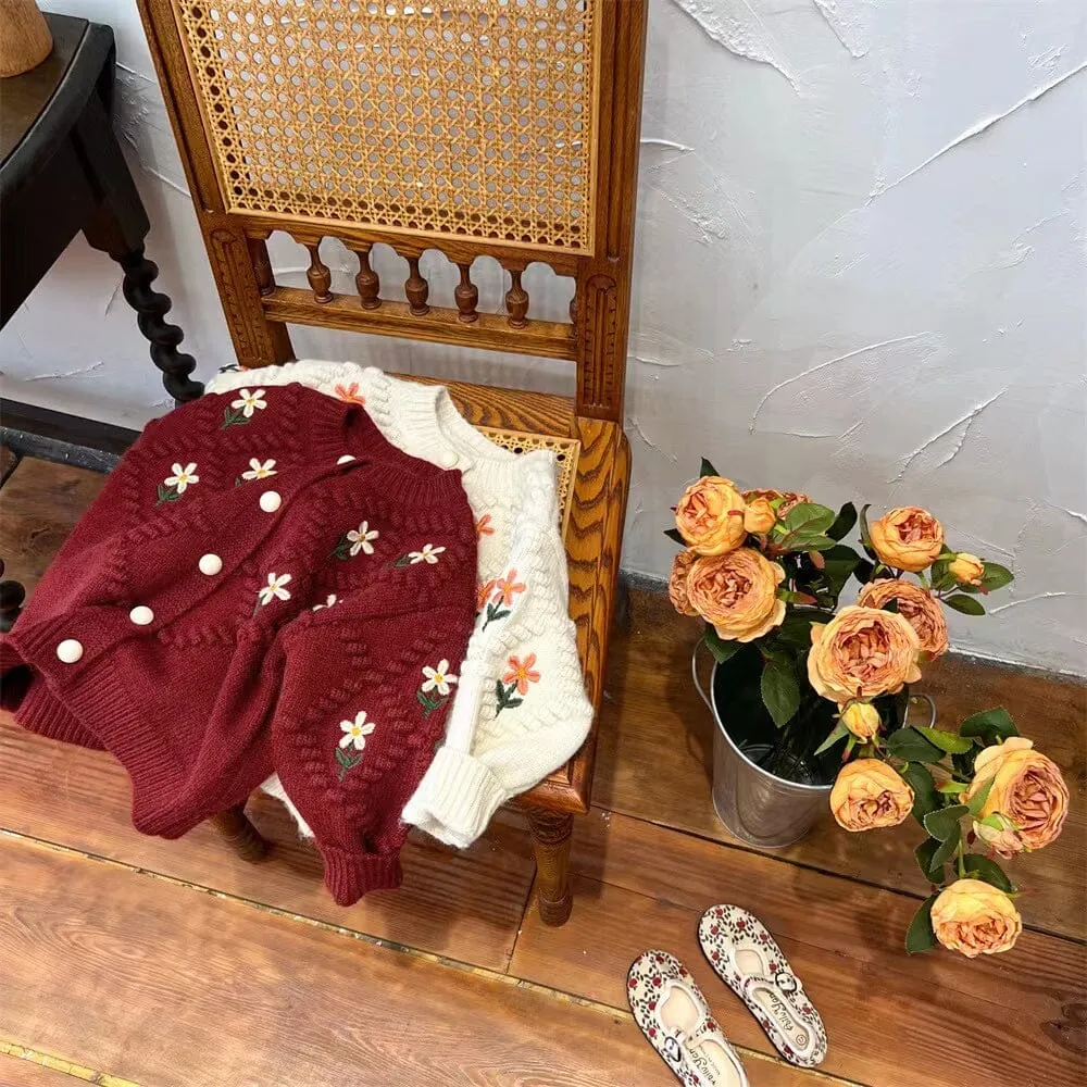 Ella Flower Knitted Cardigan