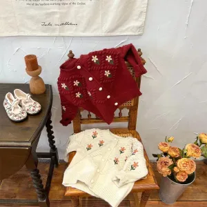 Ella Flower Knitted Cardigan