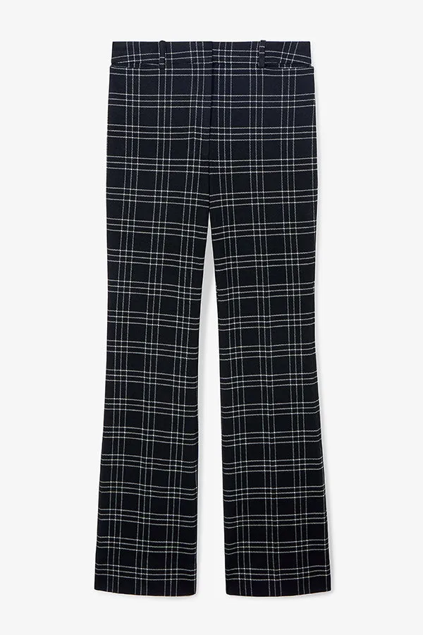 Horton Flare Trouser - Knit Suiting :: Plaid