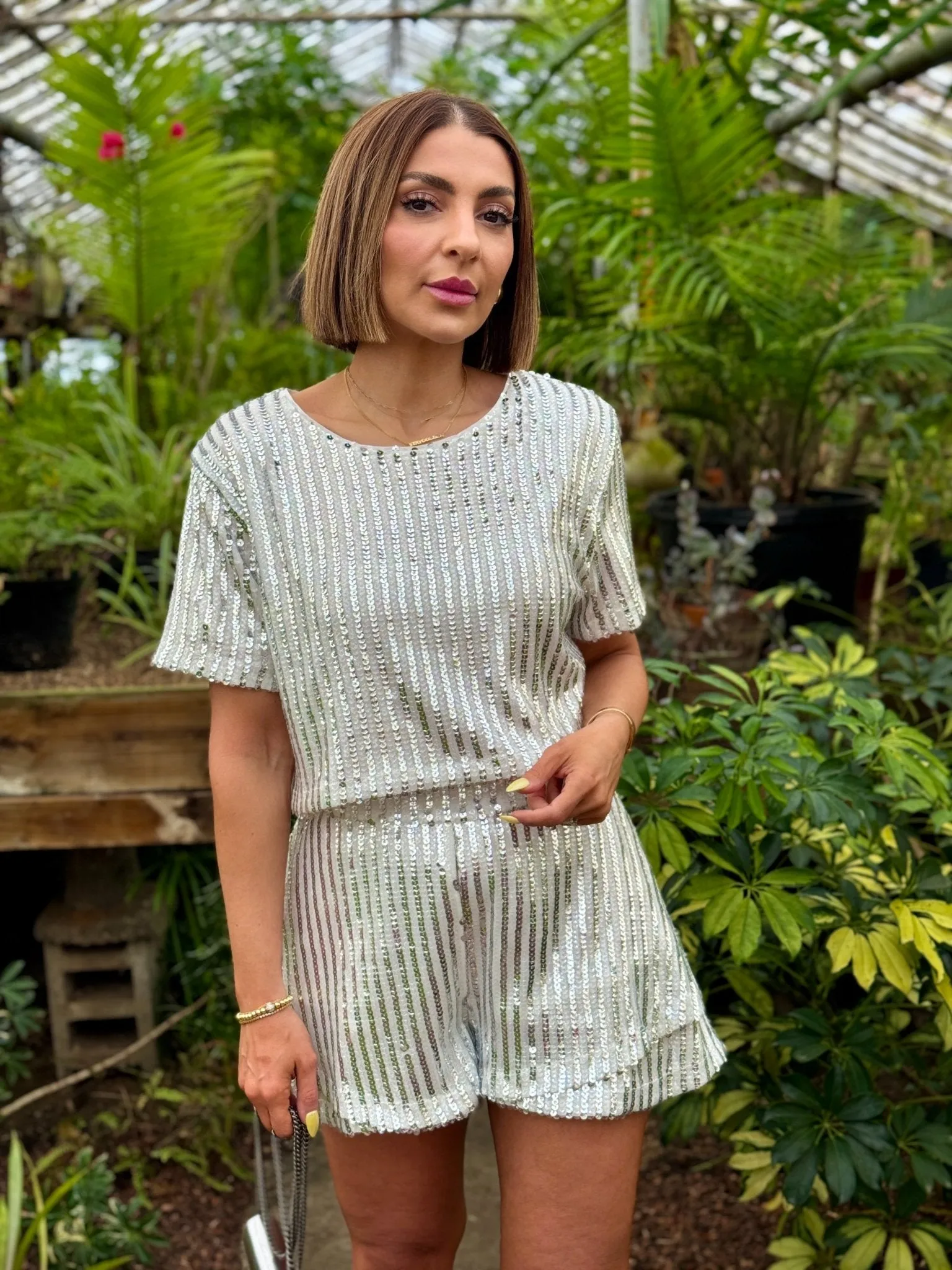 Laura Sequin Set (White) by Buddy Love