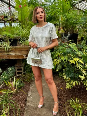 Laura Sequin Set (White) by Buddy Love