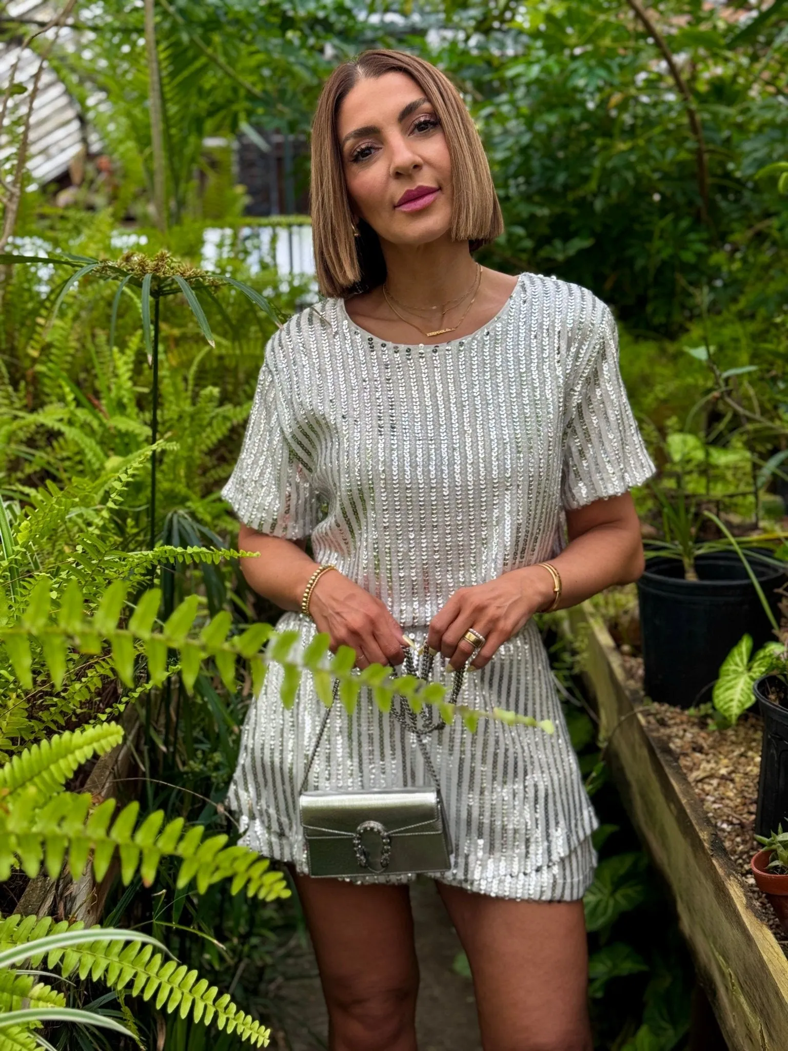 Laura Sequin Set (White) by Buddy Love