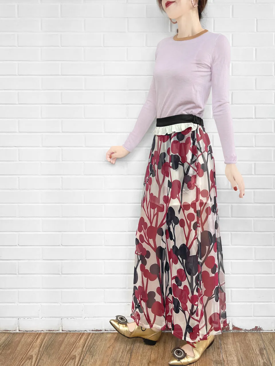 Lilac Pink Contrast Trim Merino Wool Jumper