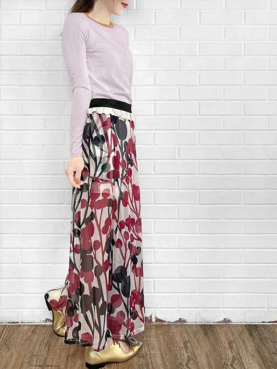 Lilac Pink Contrast Trim Merino Wool Jumper
