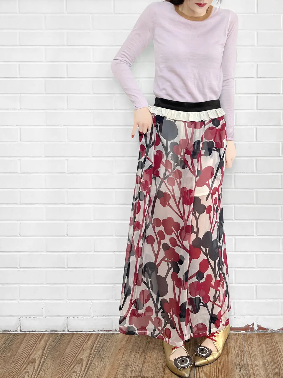 Lilac Pink Contrast Trim Merino Wool Jumper
