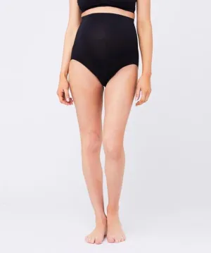 Maternity Seamless Brief - Black & Natural