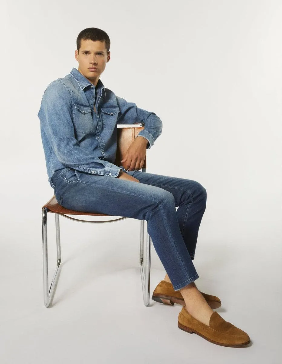 Pantaloni pablo regular in denim stretch