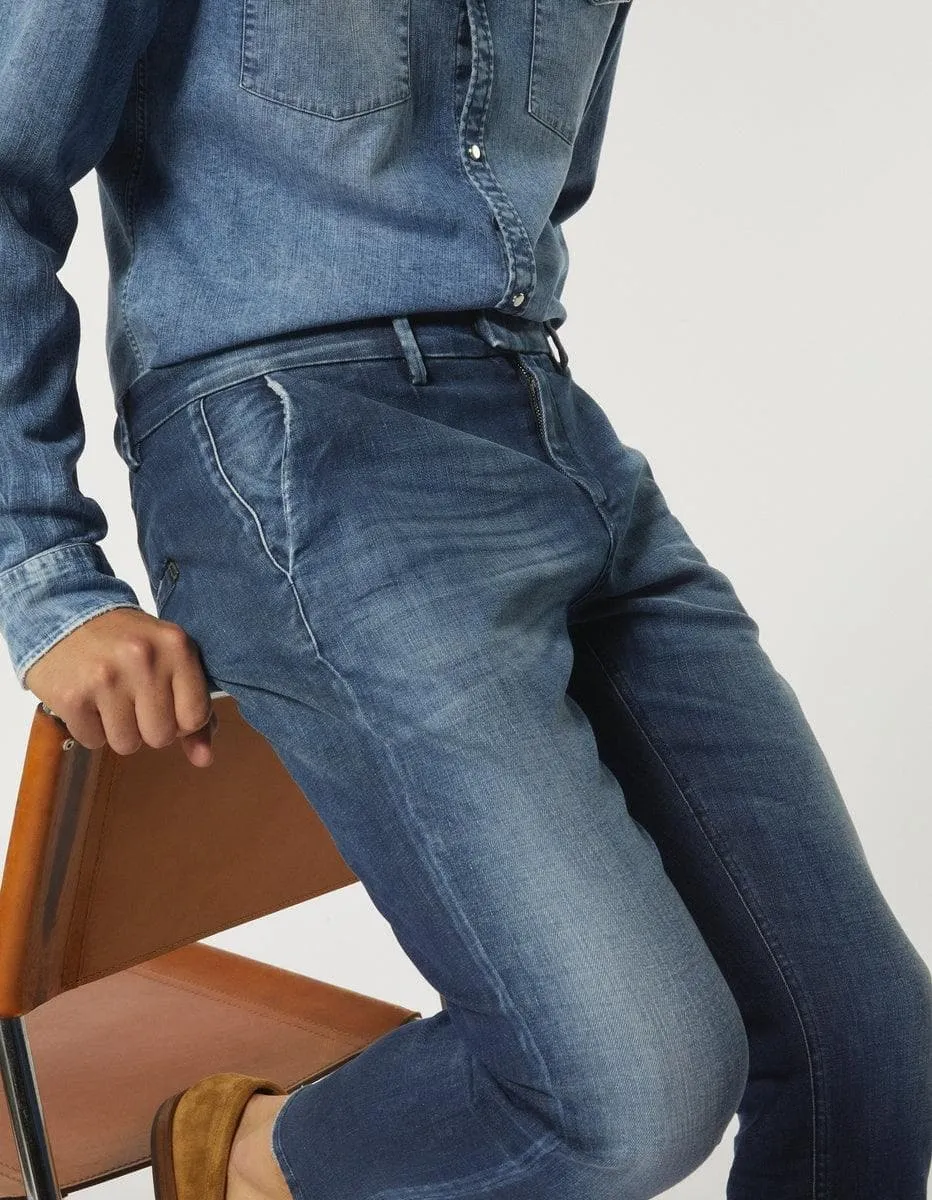 Pantaloni pablo regular in denim stretch