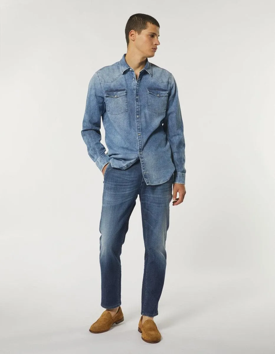 Pantaloni pablo regular in denim stretch