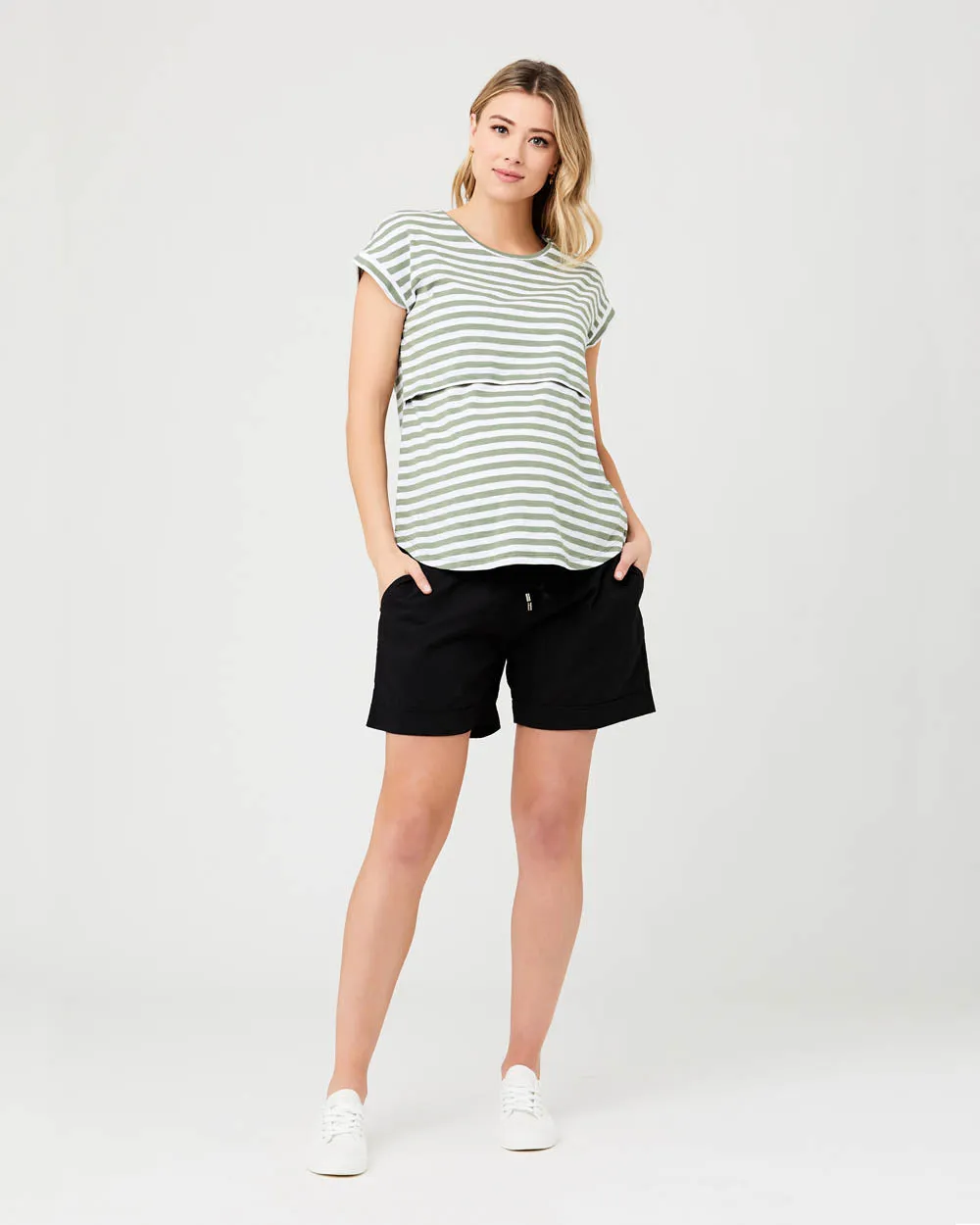 'Philly' Maternity Shorts - Black