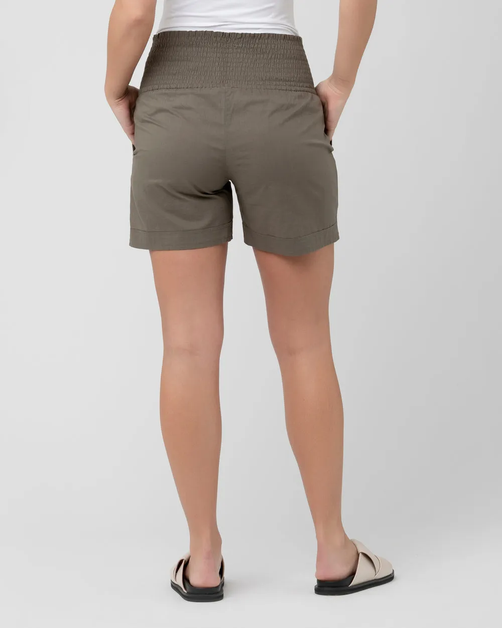 'Philly' Maternity Shorts - Moss