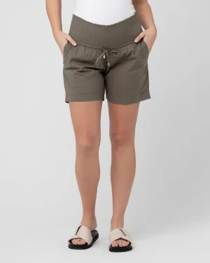 'Philly' Maternity Shorts - Moss