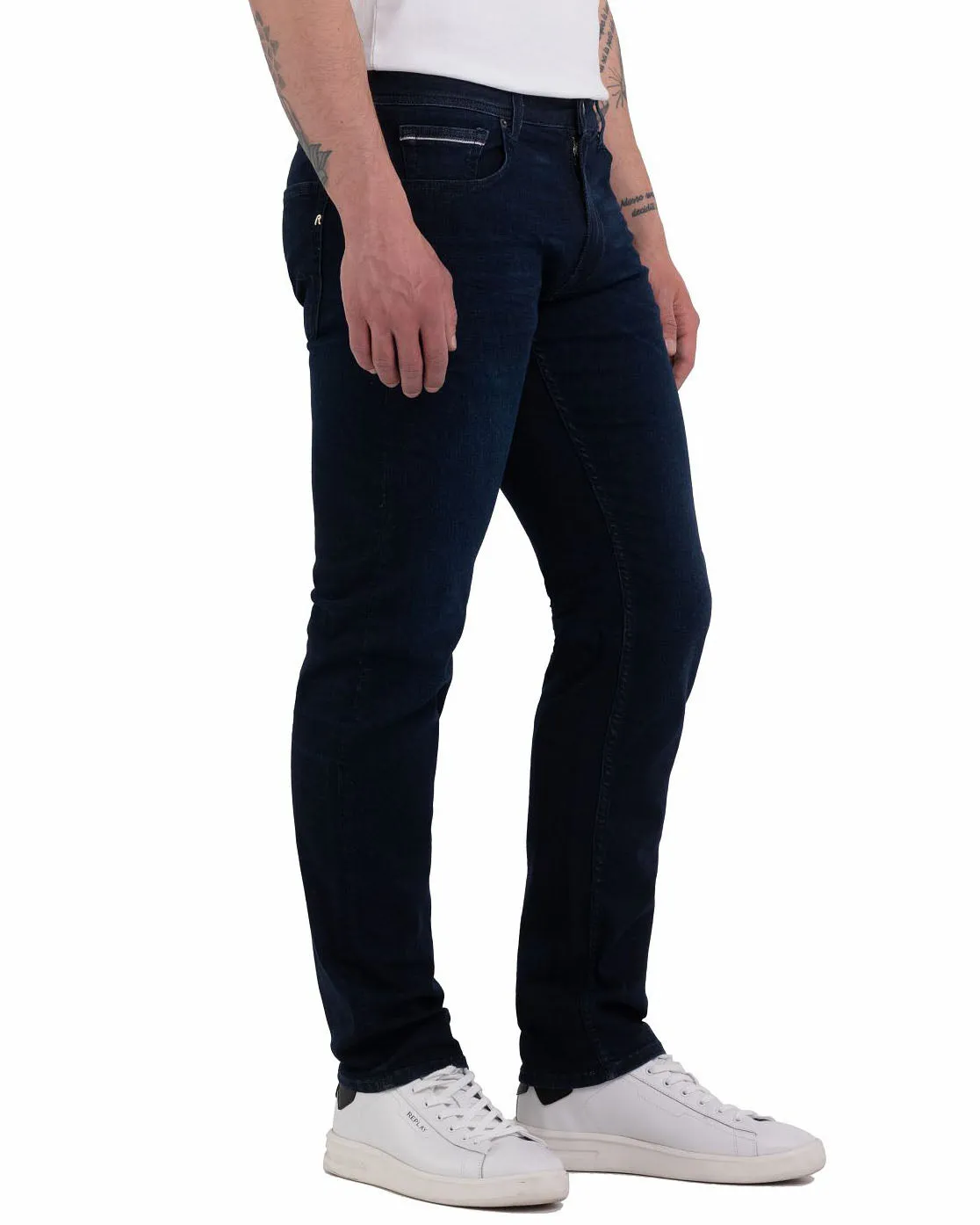 Replay Grover Straight Fit Mens Jeans - Dark Blue