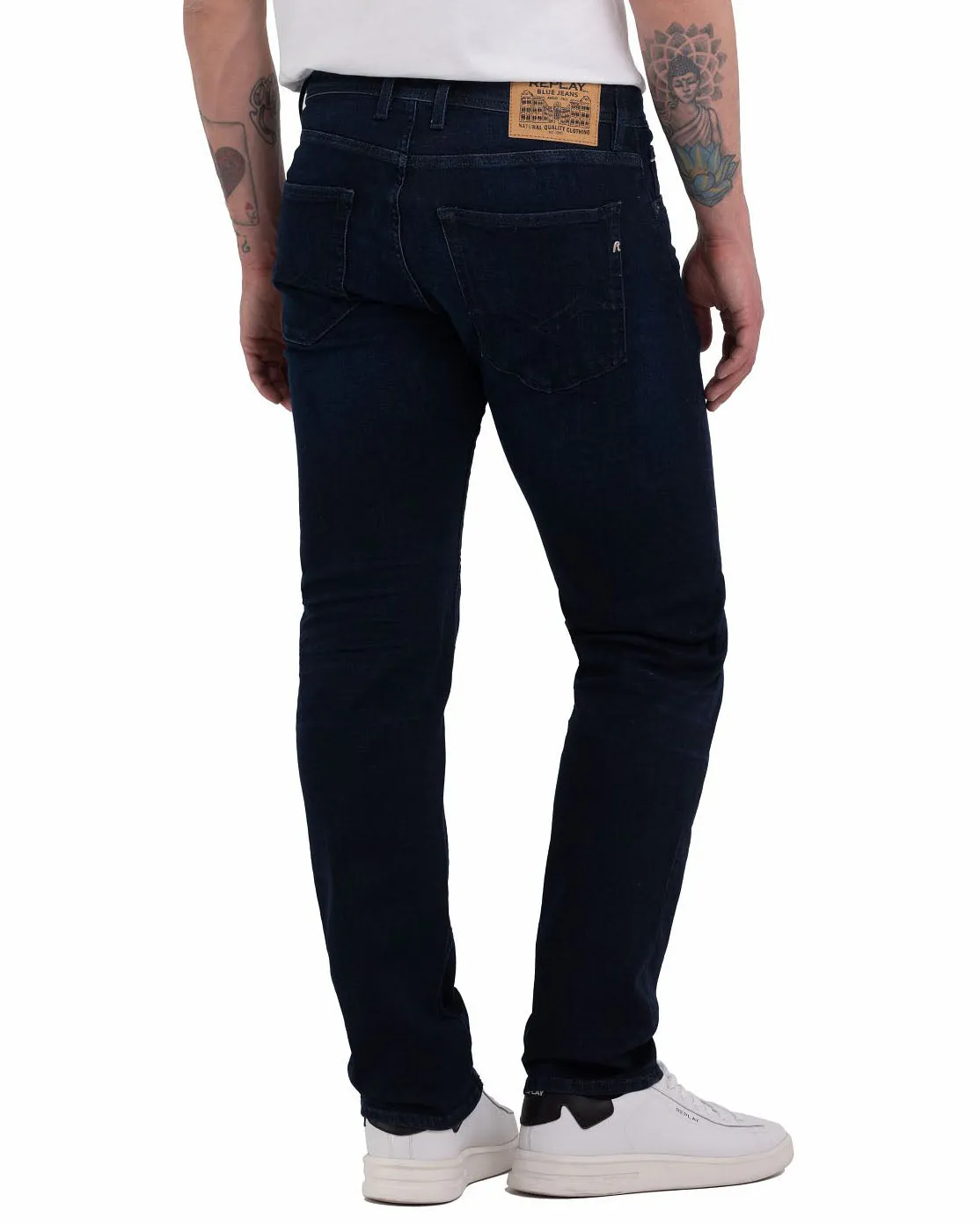Replay Grover Straight Fit Mens Jeans - Dark Blue