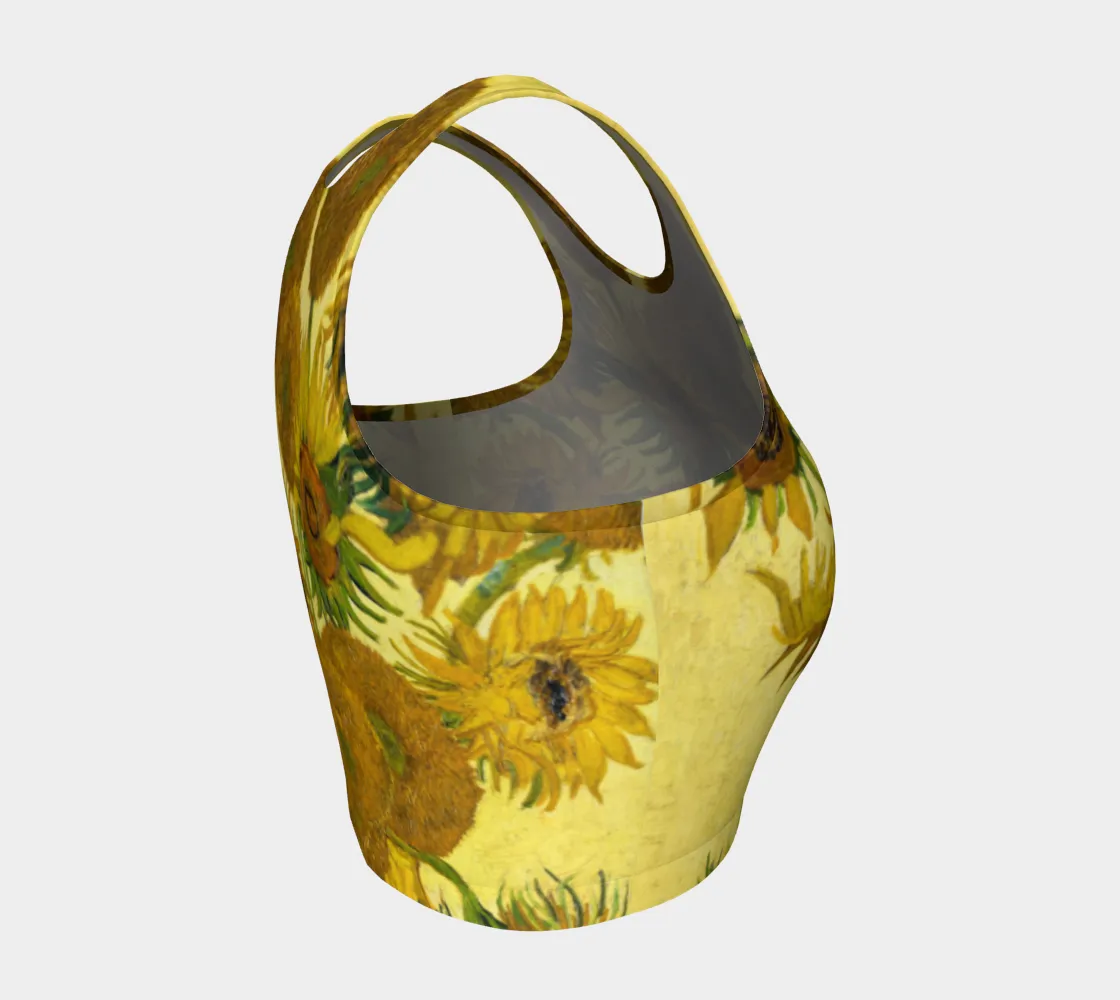 Van Gogh Sunflower Crop Top