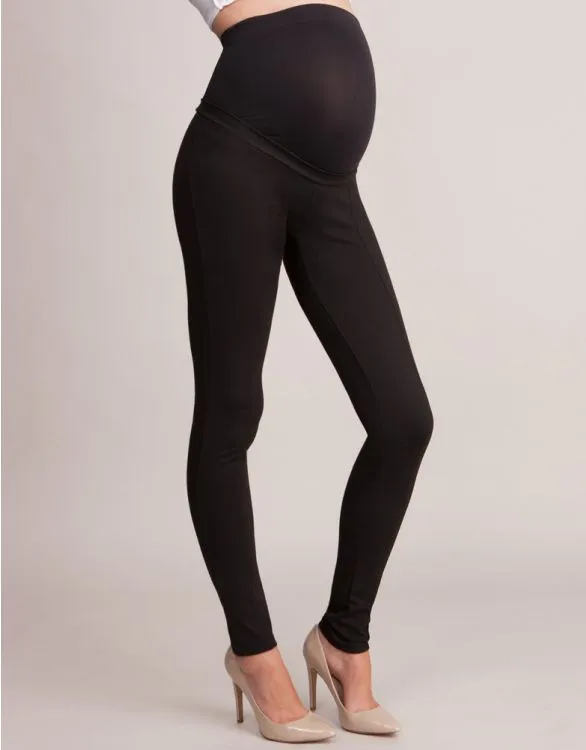 Women's Black Seraphine Over the bump slim fit maternity treggings pants