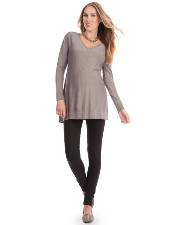 Women's Black Seraphine Over the bump slim fit maternity treggings pants