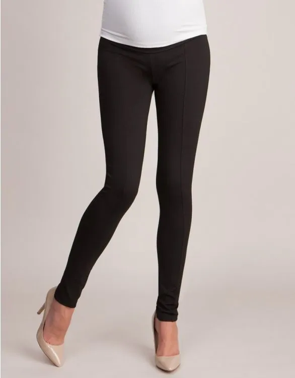 Women's Black Seraphine Over the bump slim fit maternity treggings pants